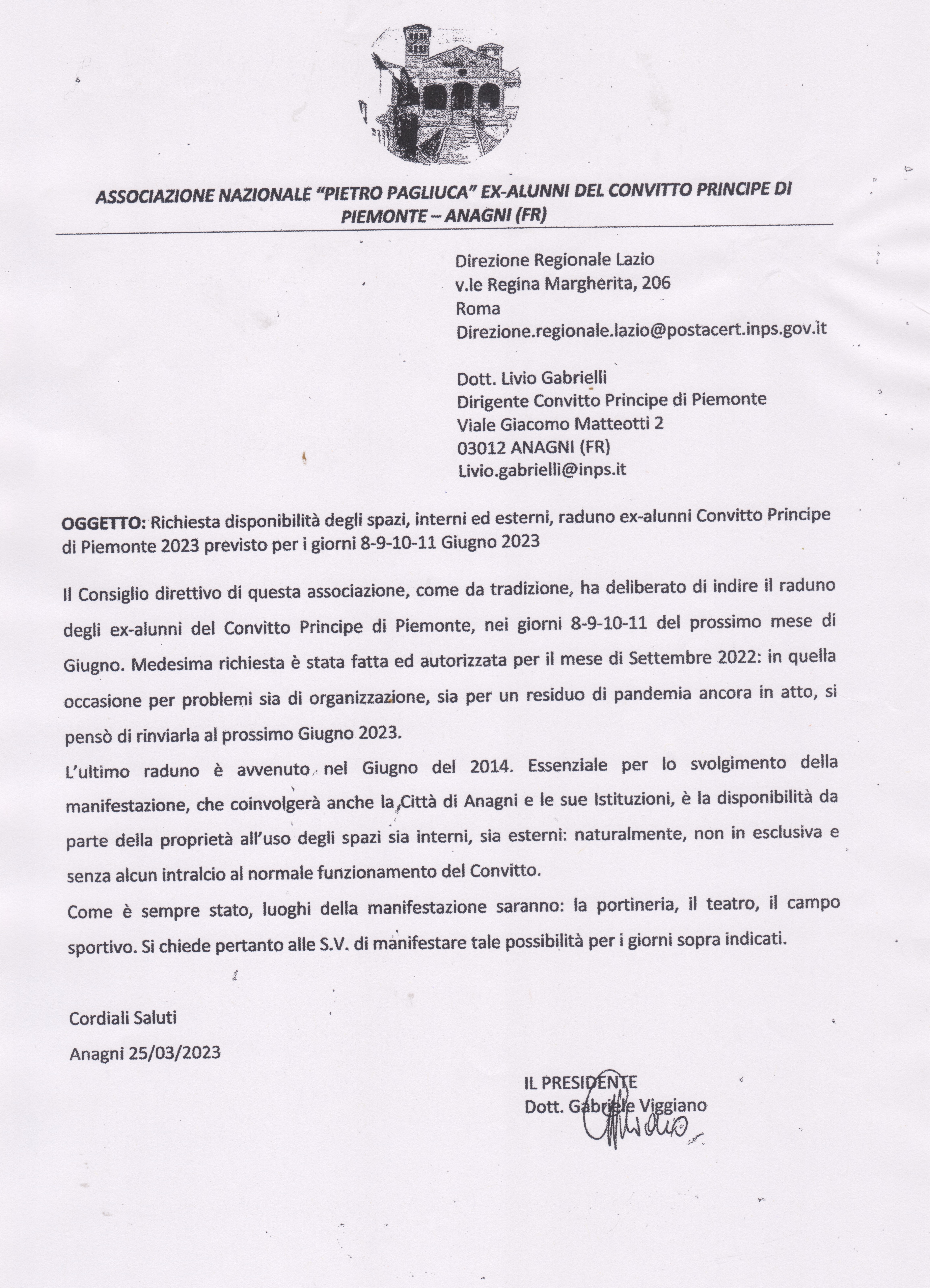 Raduno Nazionale Ex Alunni del Convitto Principe di Piemonte